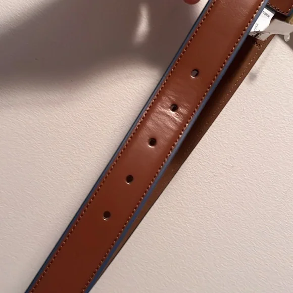 Cole Haan Pop Edge 32mm size 30 Tan/Blue Belt NWT